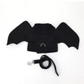 Black bat wing Halloween costume accessory for dogs on grass