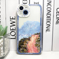 Creative oil painting anti drop phone case for iPhone, fall prevention design, five colour options available
