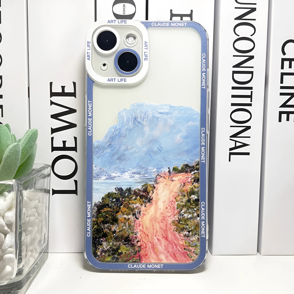 Creative oil painting anti drop phone case for iPhone, fall prevention design, five colour options available