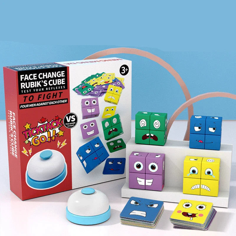 Engaging Wooden Emoji Puzzle Blocks - Educational Fun for All