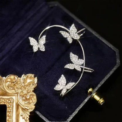 Stylish butterfly ear clips made of premium alloy with a secure and comfortable fit, perfect for elevating any outfit.