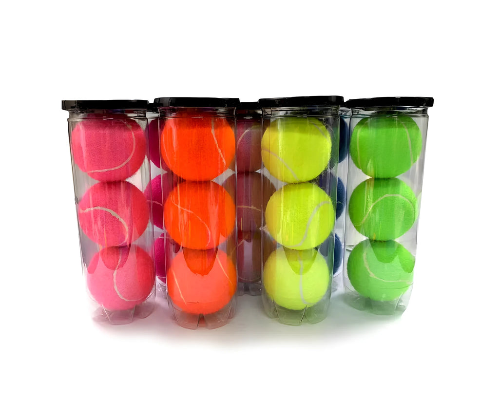 High elasticity rubber training tennis ball for Ping Yu tennis in rose red, orange, pink, or green