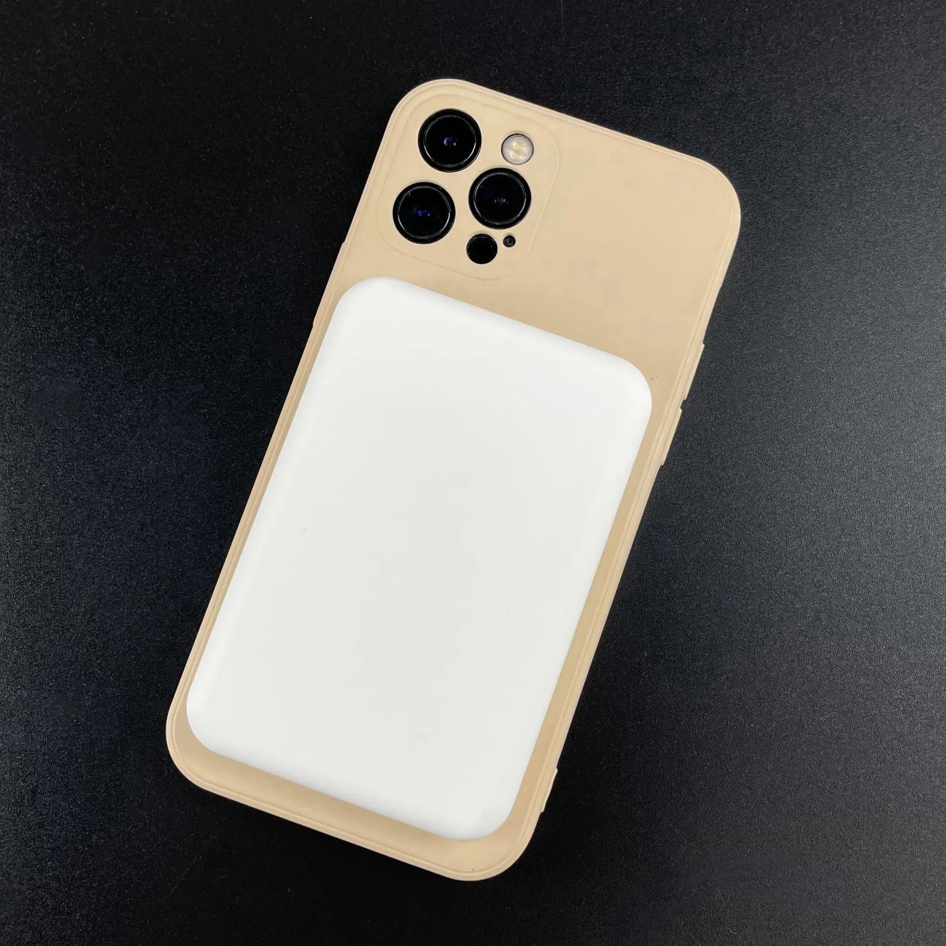 White magnetic wireless charging power bank with compact creative design