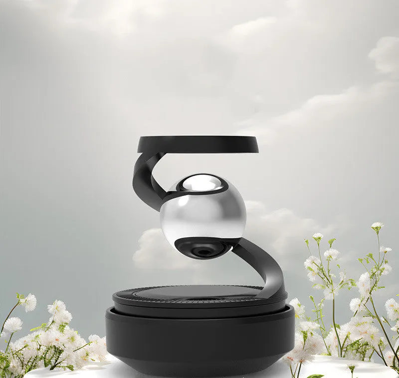 Solar-powered car hanging ornament in Gulong or Ocean colour, showing 65mm by 81mm dimensions.