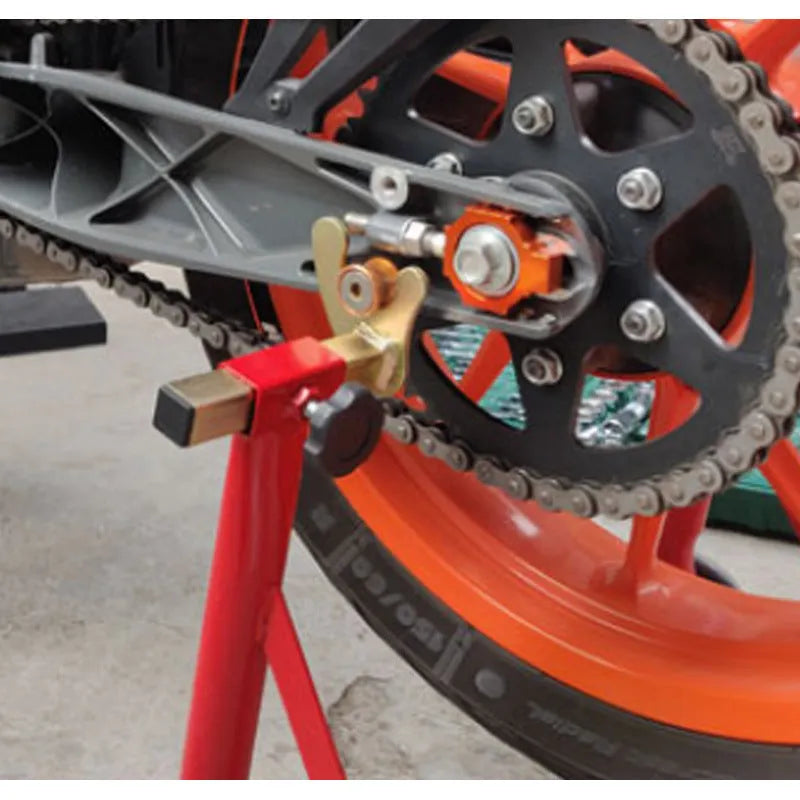 Orange motorcycle regulator screws for KTM DUKE rear fork modification