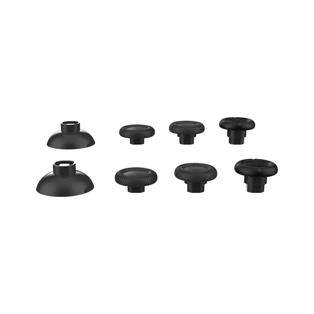 Black rocker cap set of 8 pieces for PS5 PS4 XSX Switch controller thumb stick replacement