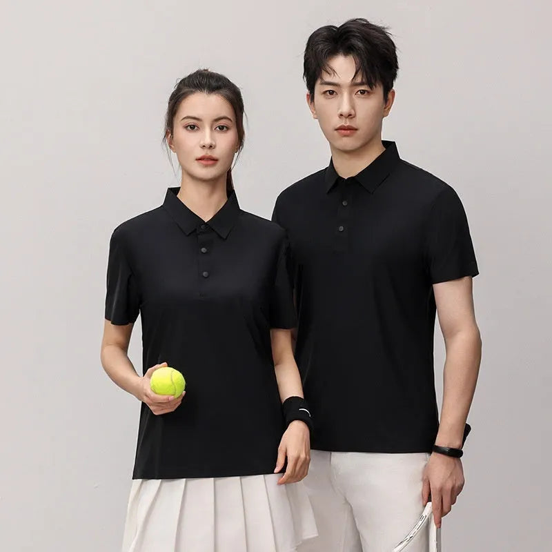 Seamless brocade polo shirt in apple green for summer running and golf