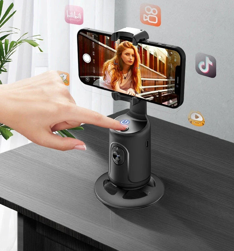 360-degree stabilizing smartphone gimbal with AI-powered face tracking for smooth, hands-free video capture