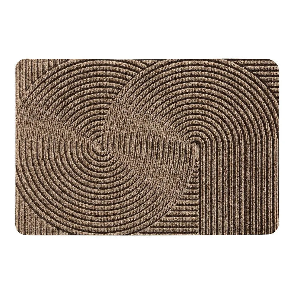 60x90cm silk ring entrance carpet with alien shape and cartoon anime pattern in green, grey, khaki, or blue
