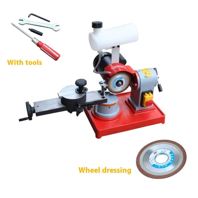 Small manual sharpedge grinding machine for alloy circular saw blade teeth sharpening on workbench