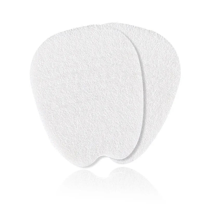 White thin felt shoe tongue protection sticker with front palm pad design.