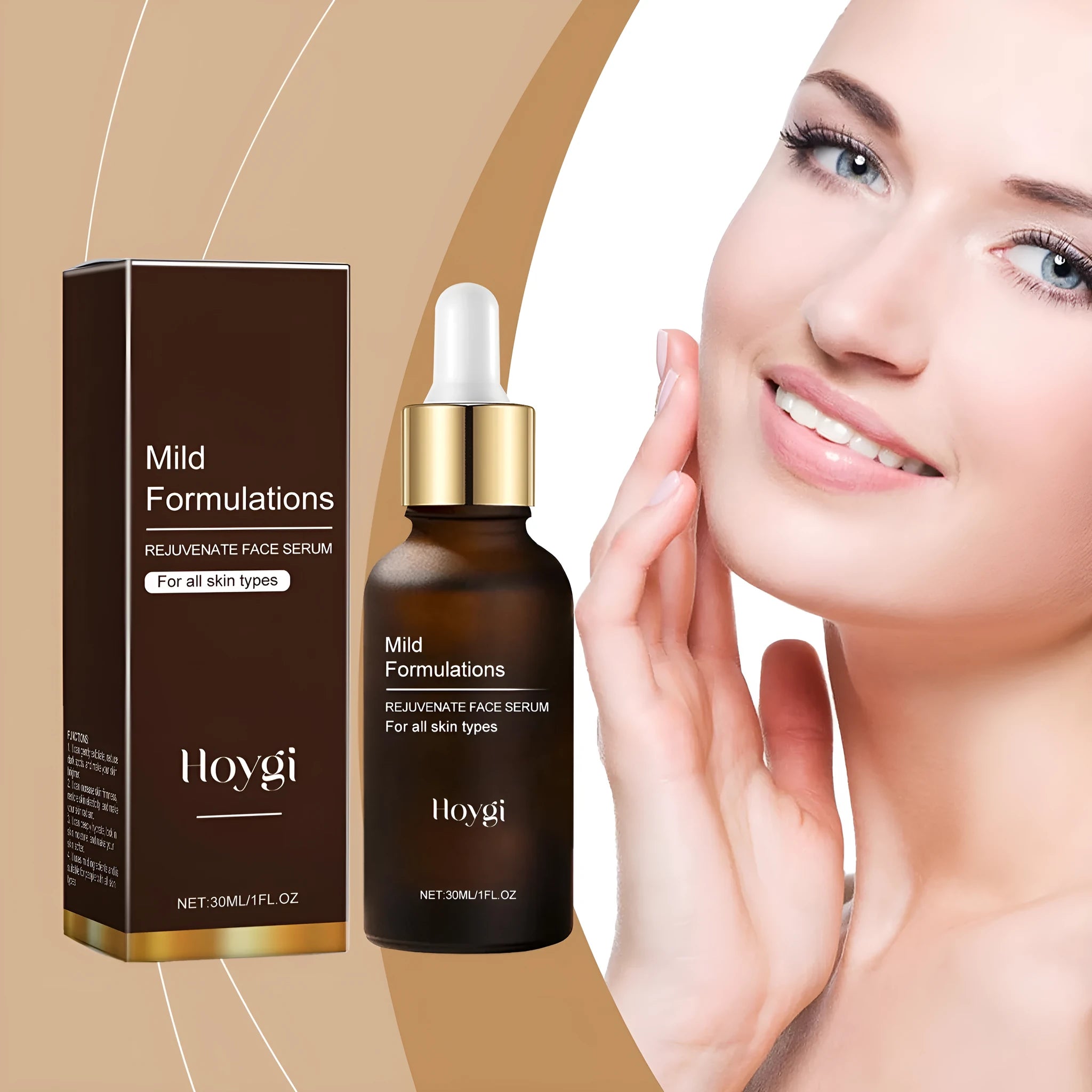 30ml facial essence bottle with hyaluronic acid, collagen, and arbutin for skincare