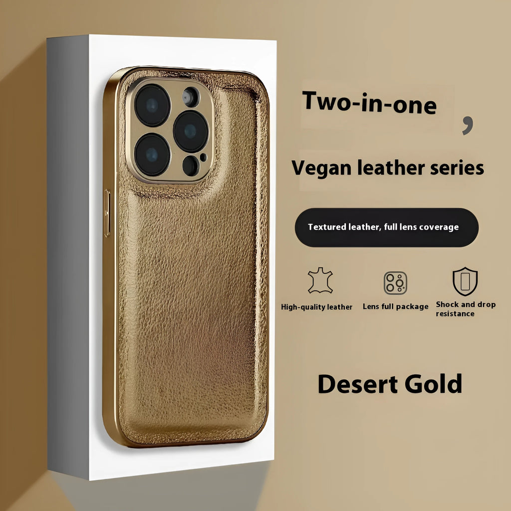 Imitation leather lychee pattern phone case for Apple iPhone 12 to 16 Pro Max in black, white, silver or gold