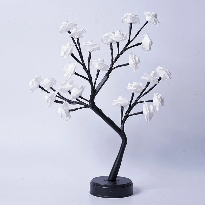 Elegant Flower Tree Desk Lamp with mesmerizing 3D rose design, providing cozy ambient lighting for home and office decor