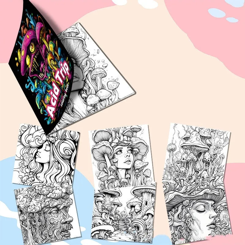 Acid tour coloured 200mm paper painting book for drawing and sketching