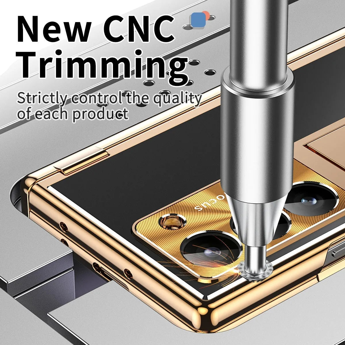 Flip phone case with aluminium alloy finish and magnetic closure for Samsung Zfold6
