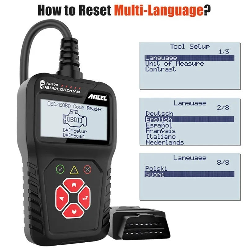 Car engine fault reading detector OBD2 diagnostic scanner 12V power supply