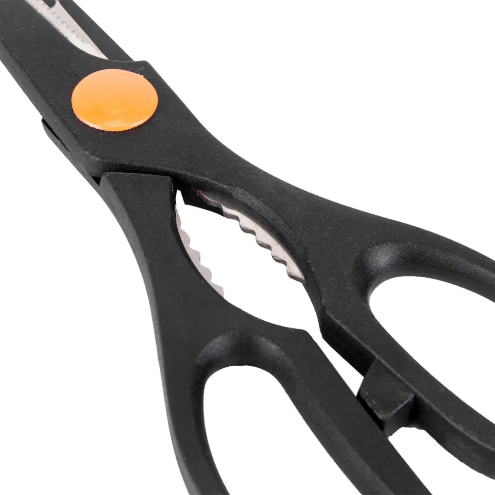 39 piece multipurpose hardware tool set in orange with steel tools laid out on a white background