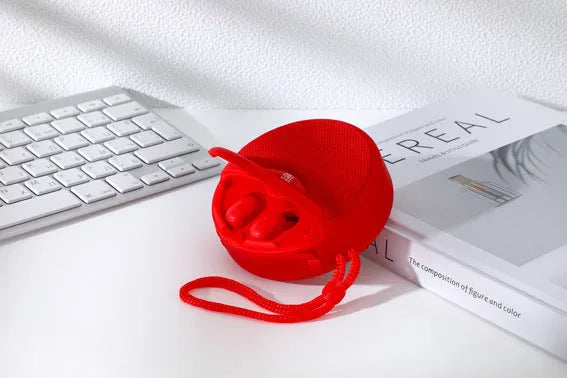 TG808 outdoor stereo wireless Bluetooth speaker two-in-one headset in Black with built-in controls