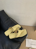 Wedge flip-flops with microfiber upper and rubber sole in Roman style for summer beach use