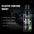 HGKJ-AUTO-S24 plastic refurbishment coating for automotive trim in 50ml, 100ml, and 300ml bottles with sponge applicator
