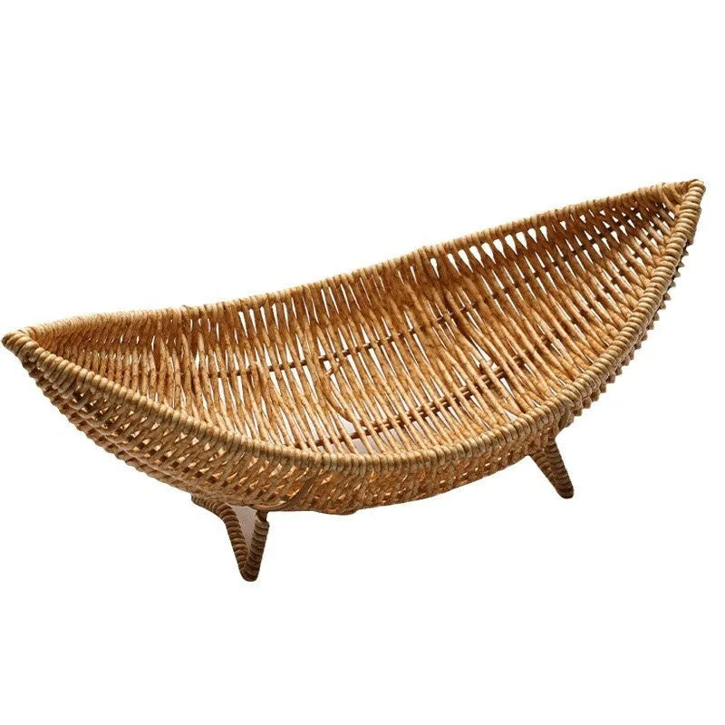 Plastic fruit plate decoration knitted basket dim sum rack on desktop