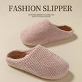 Indoor mute bedroom floor slippers in burgundy suede with beef tendon sole and toe holder style