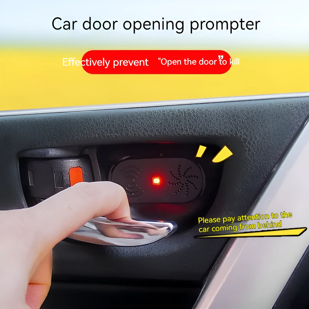 Black car door reminder with infrared sensor for vehicle safety