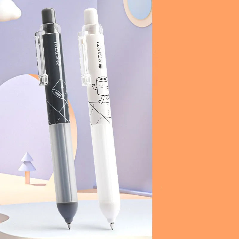 0.5mm HB mechanical pencil with cloud-shaped ergonomic grip in black and white minimalist design