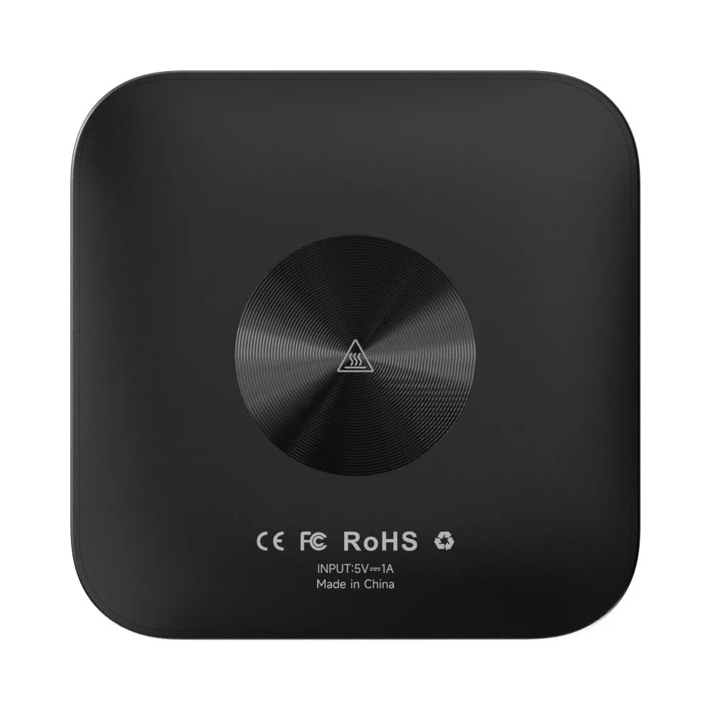 Tbox-Led wireless CarPlay adapter box with Android 13 system, showing compact square design