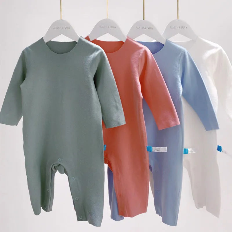 Baby pajamas climbing clothes in blue made from 100% polyester fibre for infants sizes 66-100cm