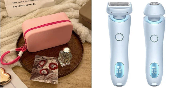 2-in-1 Electric Women's Shaver with Trimmer for Body, Face and Bikini Area