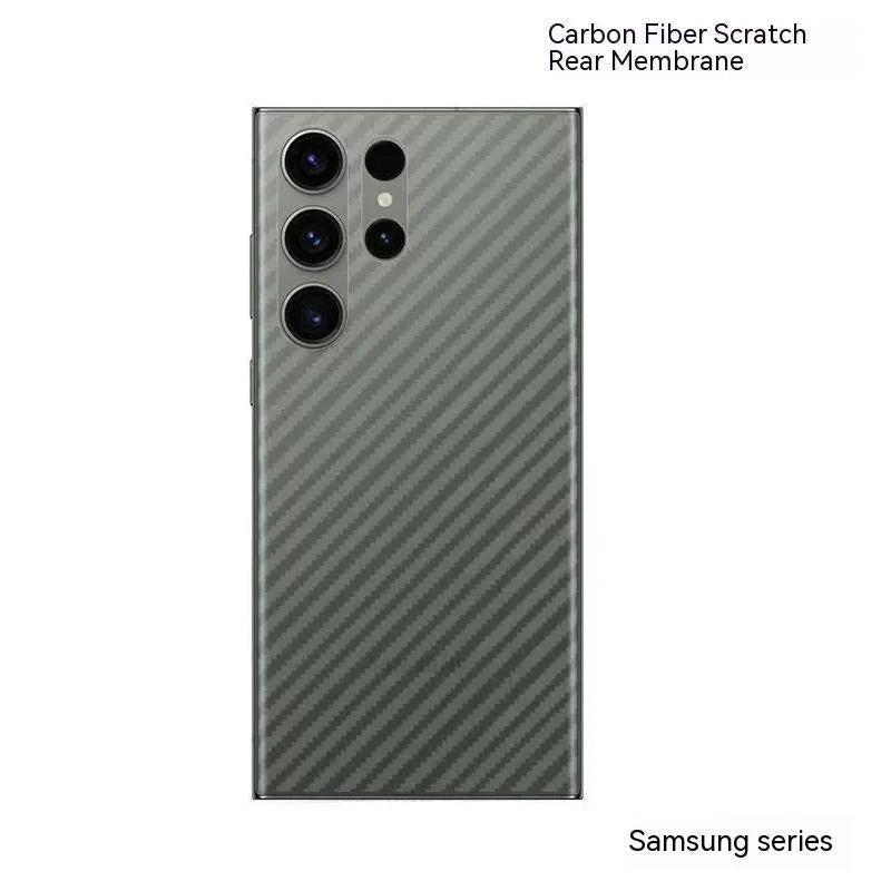 Anti scratch carbon fibre rear film for Samsung phone in matte PVC finish