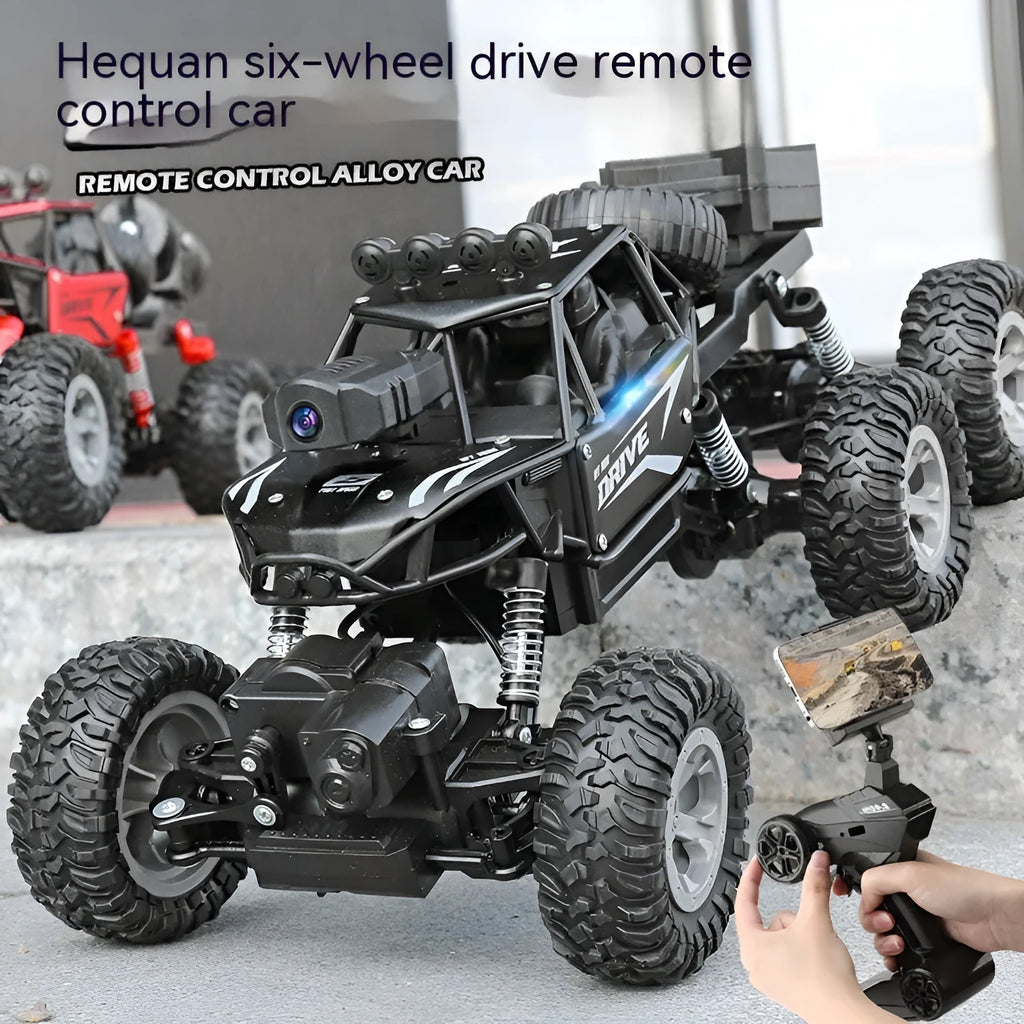 Children's large remote control car in black for climbing and drifting outdoor play