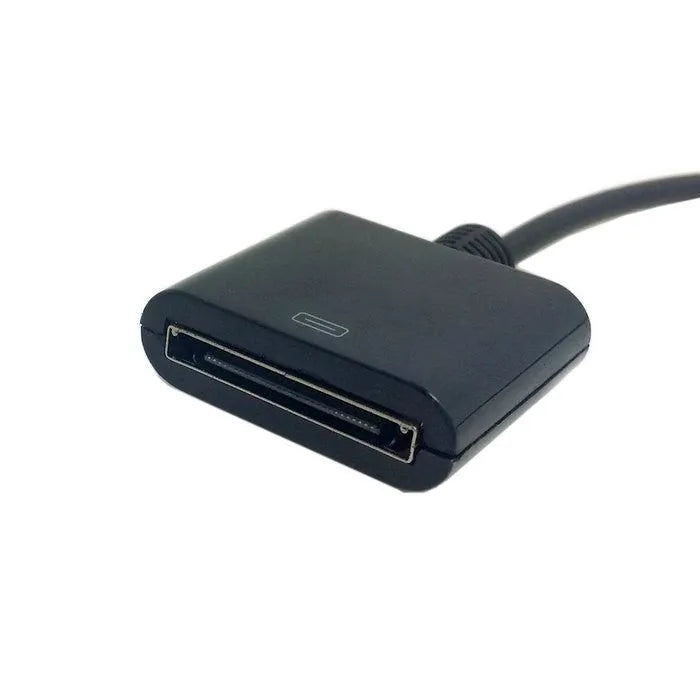 Black 15cm 30pin female to USB female adapter cable for Apple iPhone data and charging