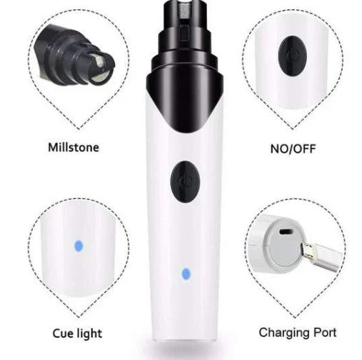 Premium electric pet nail grinder with low-noise motor for safe, painless grooming of cats, dogs, and small animals