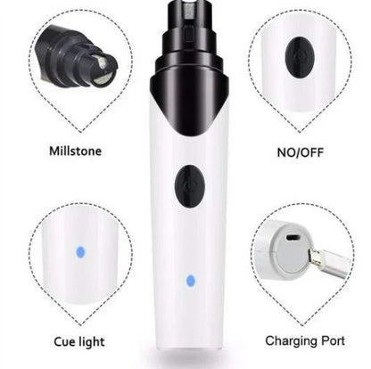 Premium electric pet nail grinder with low-noise motor for safe, painless grooming of cats, dogs, and small animals