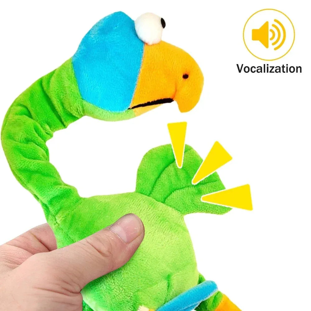 Chicken-shaped dog squeaker toy in orange colour showing bite-resistant rubber construction