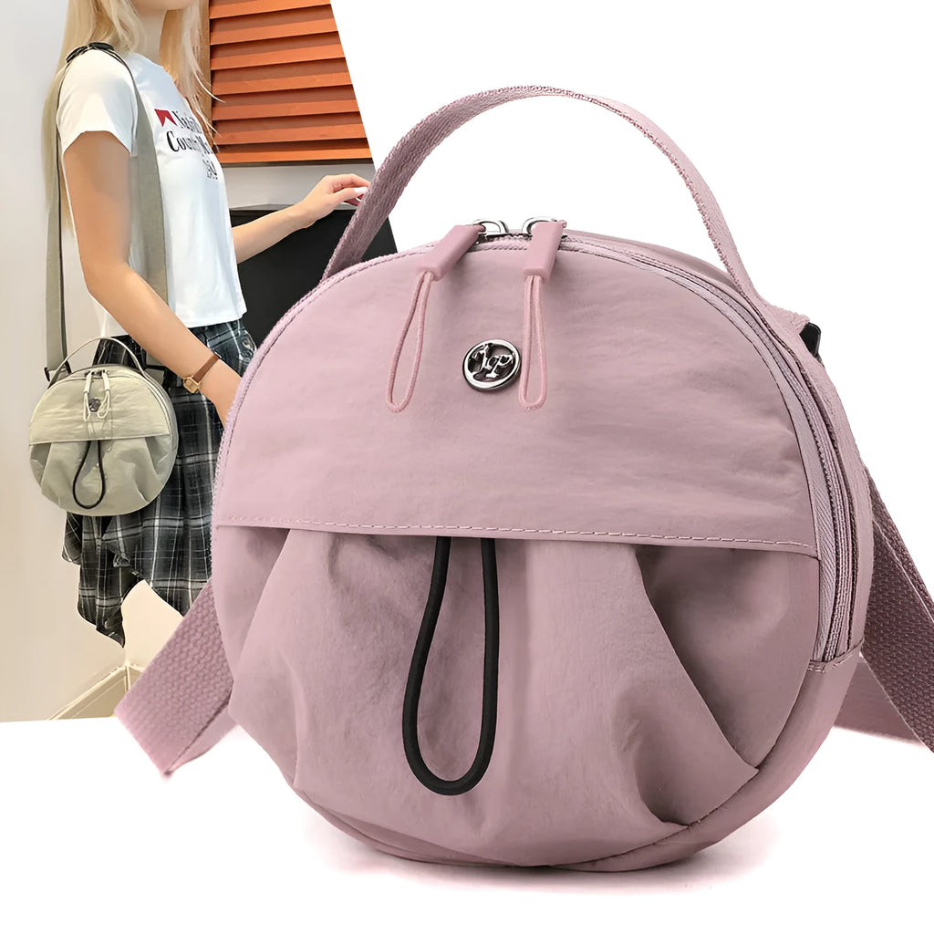 Nylon shoulder messenger bag in urban simplicity style with multiple compartments and ten colour options