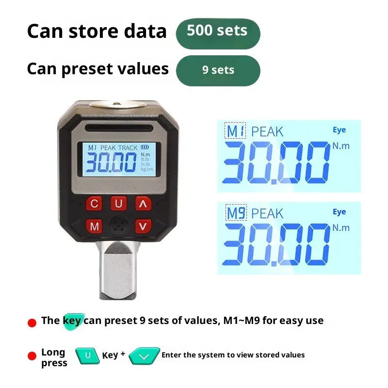 Digital torque meter high precision torque tester 17-340 Nm 6-piece set