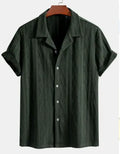 Men's loose short sleeve cardigan in solid colour for summer casual wear