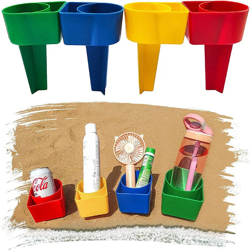 Plastic beverage phone holder 20x14cm for outdoor beach canopy use