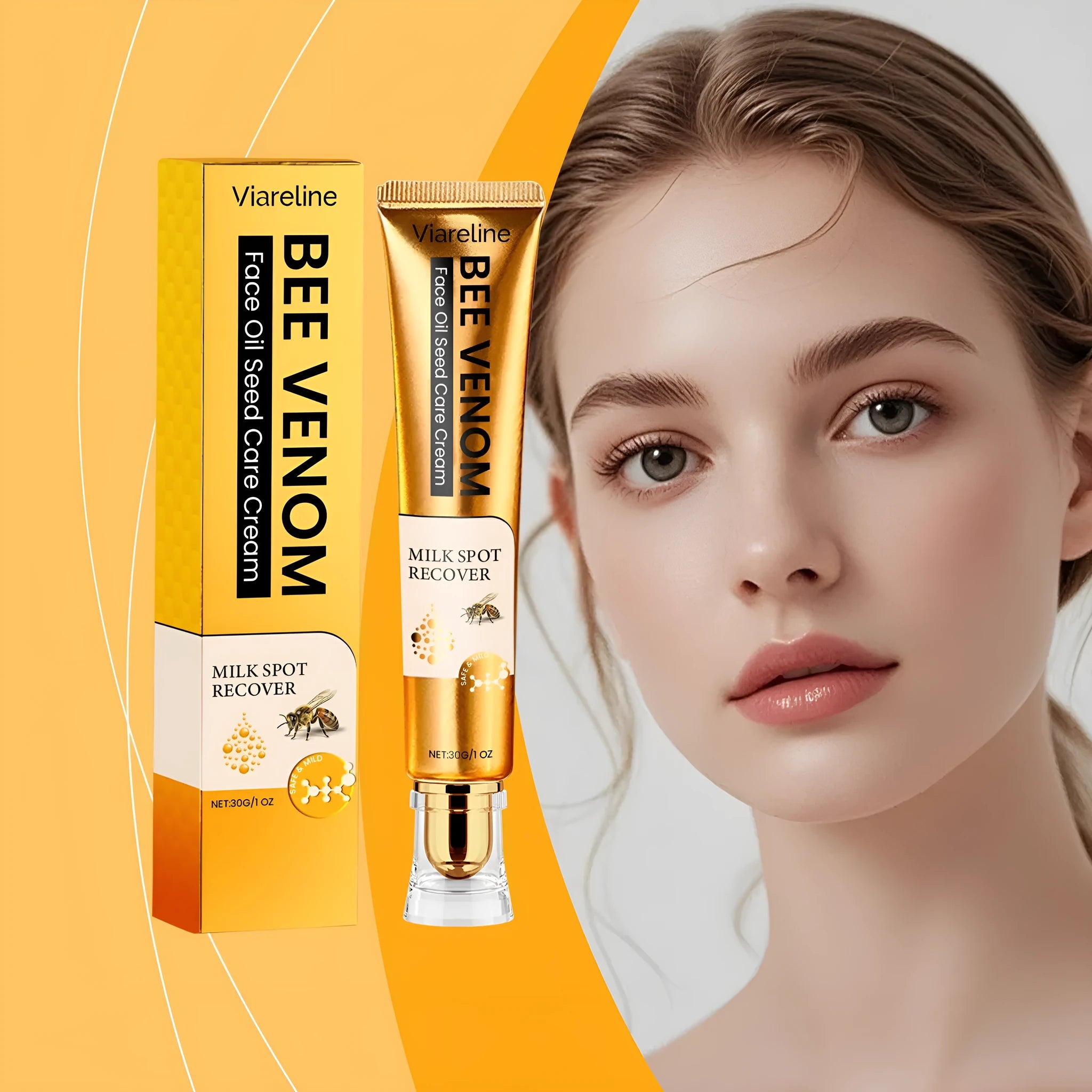 30g facial neck cream in container with pump dispenser for moisturising dry skin