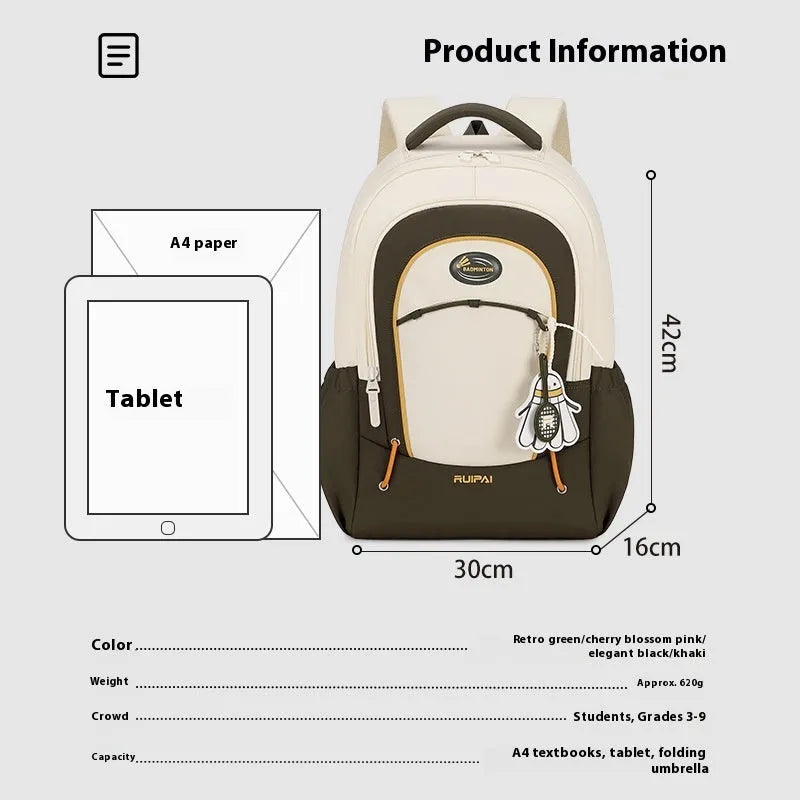 Leisure travel backpack in khaki colour with curved shoulder straps and 20-35L capacity