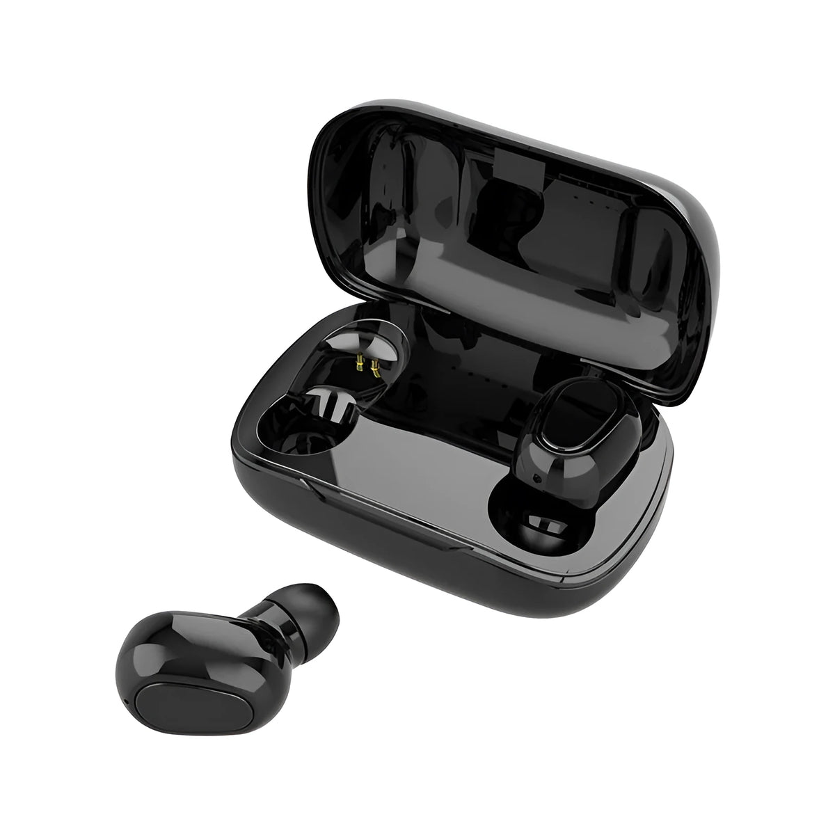 Sports mini in-ear Bluetooth 5.0 headphones with 8mm copper ring speaker and food silicone ear caps