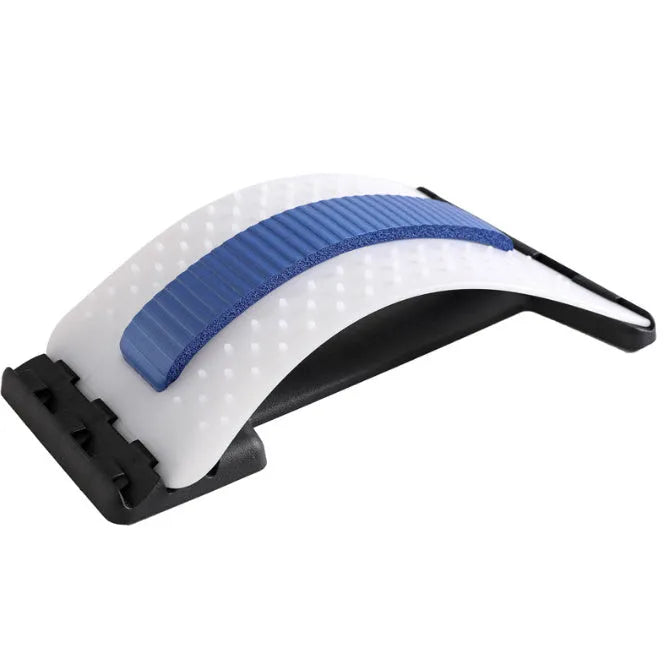 Adjustable back stretcher massager for waist back neck pain relief with multiple therapy modes