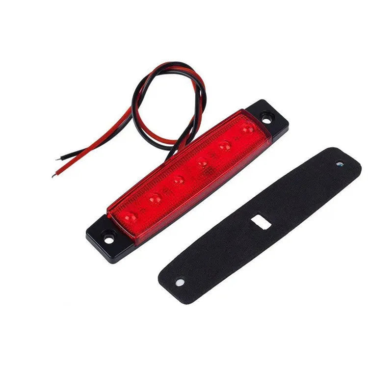 Trailer side warning light with 5 colour options and compact 9.6cm PVC housing