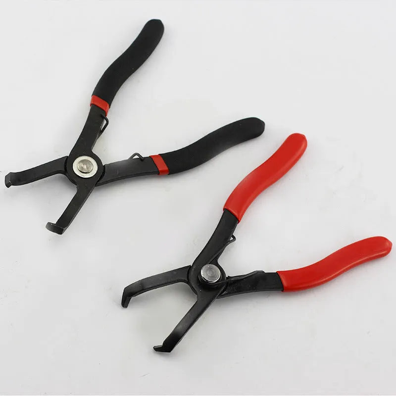 Red interior round nail removal pliers with PVC handles for door panel installation