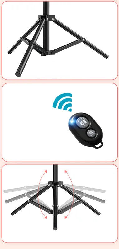 10-inch ring light on metal bracket for smartphone photography