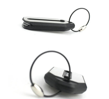 Compact magnetic reading glasses with rimless frames and adjustable nose clip